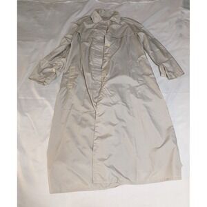Raincheetahs Trench Coat Womens 4 Champagne Excellent Vintage Qiana Nylon USA